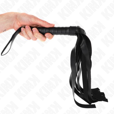 KINK Czarny Bicz Szeroki Ogon 48,5 cm Skorzany Model Flogger KINK