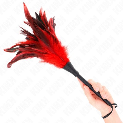KINK Feather Duster Red - Laska z Czerwonym Piorem 36 cm KINK