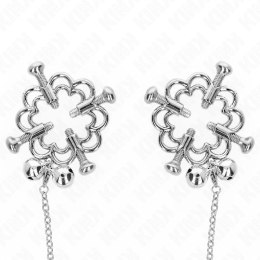 KINK Metalowe Zaciski na Sutki z Łańcuchem - Regulacja i Styl KINK