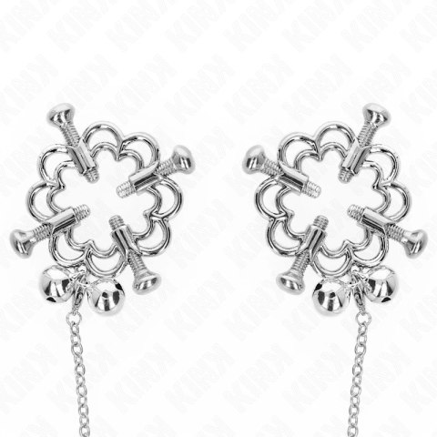 KINK Metalowe Zaciski na Sutki z Łańcuchem - Regulacja i Styl KINK