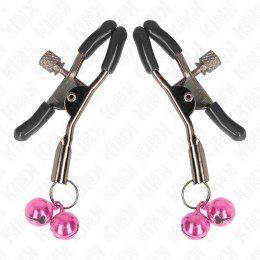 KINK Zacisk Podwojny na Sutki Rożowy 6 cm - Regulowany, Metalowo-Silikonowy KINK