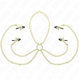 KINK Zestaw 4 Regulowanych Zaciskow Złotych - Precyzyjna Kontrola i Styl KINK