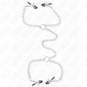 KINK Zestaw 4 zaciskow z łańcuszkami 32 cm - metalowe, z łańcuszkami 14 cm KINK