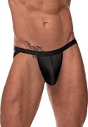 Male Power Strappy Ring Jock czarny elastyczny system paskow L/XL