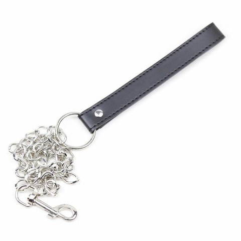 OHMAMA Fetish - Naszyjnik z 3 pierścieniami, skorzany, regulowany OHMAMA