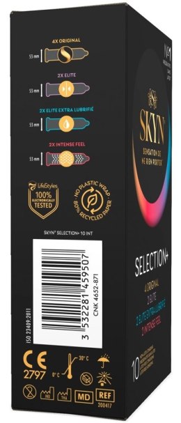 SKYN Selection+ 10 szt. prezerwatywy lateksowe bez lateksu Mix rodzajow SKYN