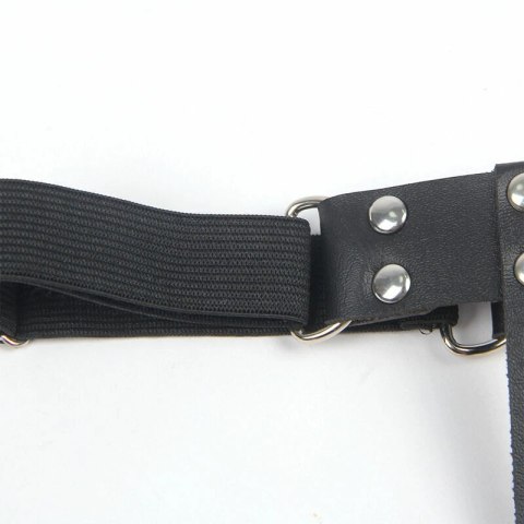 Subblime 953744 Skorzana Podwiązka Punk Czarna Regulowana One Size SUBBLIME