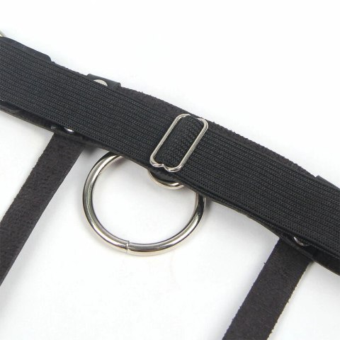 Subblime 953744 Skorzana Podwiązka Punk Czarna Regulowana One Size SUBBLIME