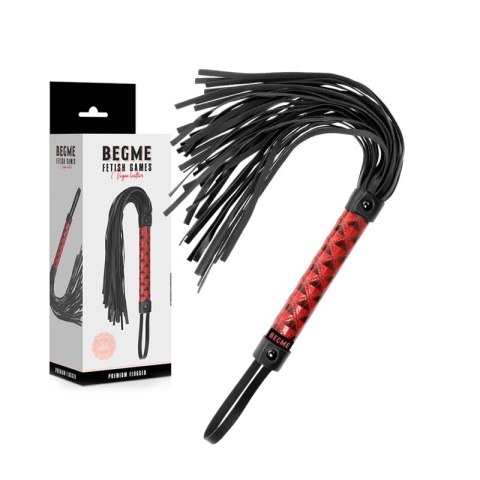BEGME Flogger Red Edition wegańska skora neopren nikiel-free BEGME