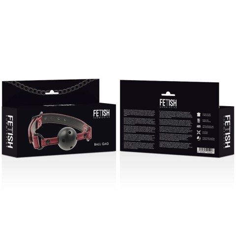 Fetish Submissive Dark Room regulowany pasek z oddychającą kulą FETISH SUBMISSIVE