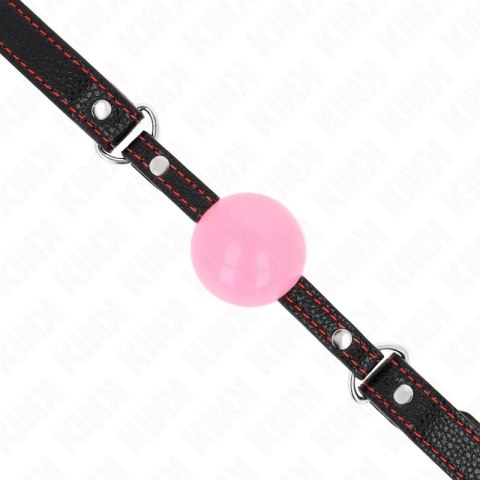 KINK Ball Gag Pink Gold 4 cm - Pasek 60x2 cm, silikon i metal KINK