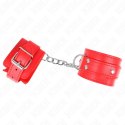 KINK Cuffs D-Ring 3 Zapięcia Regulowane Czerwone 17,5-25x6 cm KINK