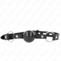 KINK Czarna Piłka TPE 4 cm - Pasek 60x2 cm, Regulowany Gag KINK