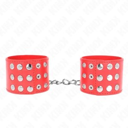 KINK Czerwone Zapinane Opaski na Nadgarstki Regulowane 19-24 cm KINK