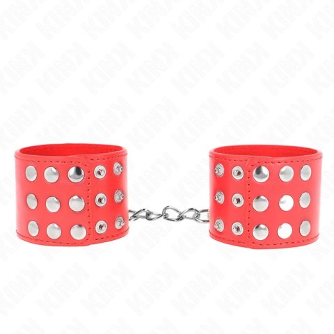 KINK Czerwone Zapinane Opaski na Nadgarstki Regulowane 19-24 cm KINK