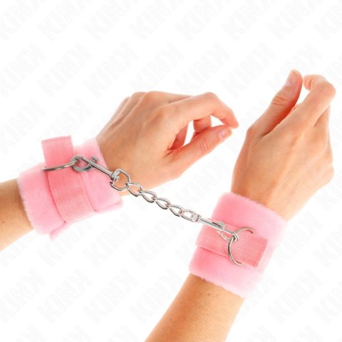 KINK Futerko Wrist Cuffs Rożowe - Komfortowe mankiety 30x7 cm KINK