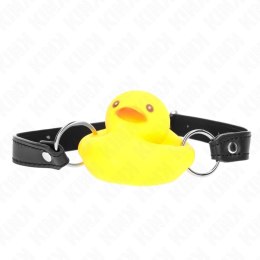 KINK Gag Duck Shape - Regulowany pas, silikonowy, żołty KINK