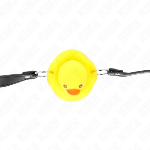 KINK Gag Duck Shape - Regulowany pas, silikonowy, żołty KINK