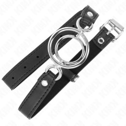 KINK Gag z wieloma O-ringami 5 cm czarny, regulowany 63x2,5 cm KINK