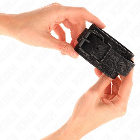 KINK Mankiety na nadgarstki z czarną koronką, regulacja 19-26 cm KINK