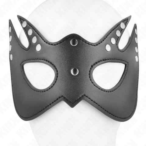 KINK Mask Nietoperza z Nitami 23x15 cm Skorzana Czarna Regulowana KINK