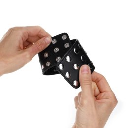 KINK Zapinane mankiety na nadgarstki, czarne, regulowane 19-24 cm KINK