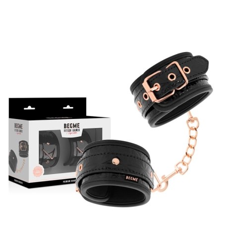 BEGME Kajdanki Premium Black Edition neoprenowa wyściołka regulowane BEGME