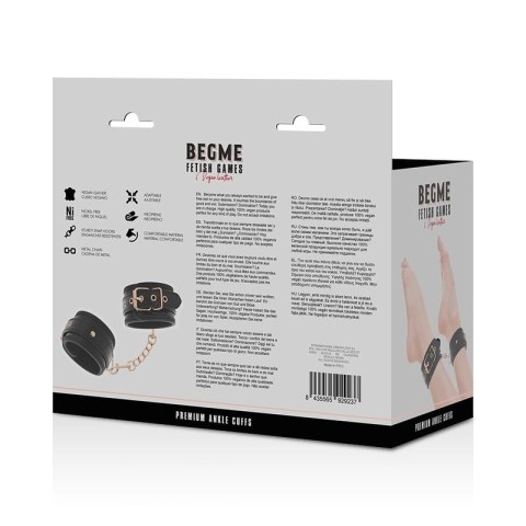 BEGME Premium Black Edition - Anatomiczne mankiety na kostki z neoprenem BEGME