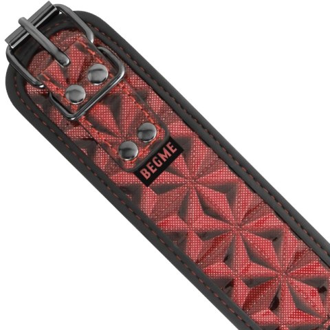 BEGME Premium Collar Red Edition z wegańskiej skory i neoprenu BEGME