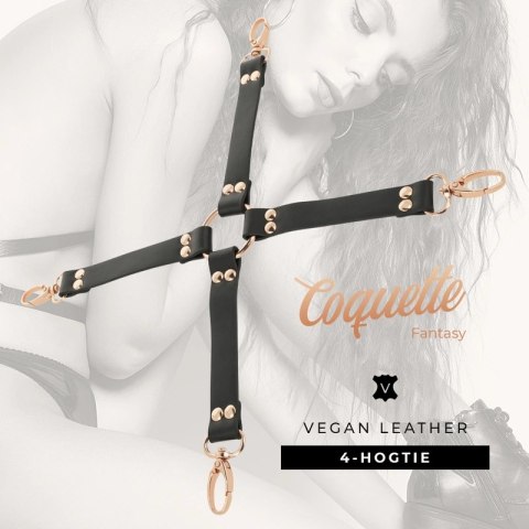 Coquette Chic Desire Fantasy krawat z wegańskiej skory, czarny COQUETTE