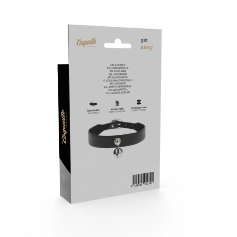 Coquette Chic Desire naszyjnik damski z wegańskiej skory, regulowany, czarny COQUETTE