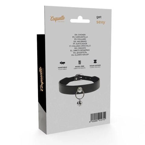 Coquette Chic Desire naszyjnik z wegańskiej skory, regulowany, czarny COQUETTE