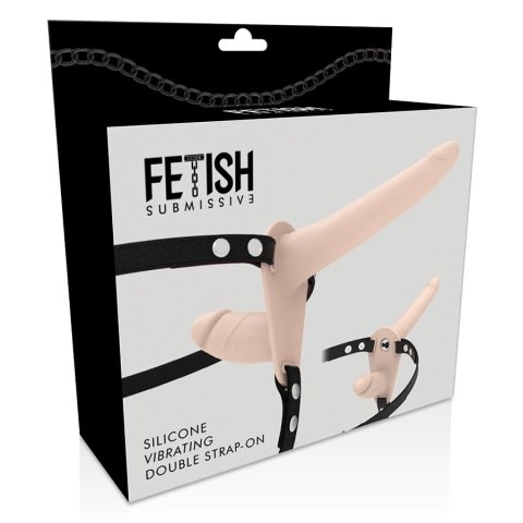 Fetish Submissive Harness Flesh Up - system uprzęży z podwojnym wibratorem, regulowany FETISH SUBMISSIVE