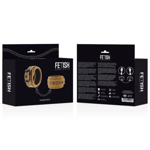 Fetish Submissive Origin kajdanki z wegańskiej skory neoprenowe czarne FETISH SUBMISSIVE