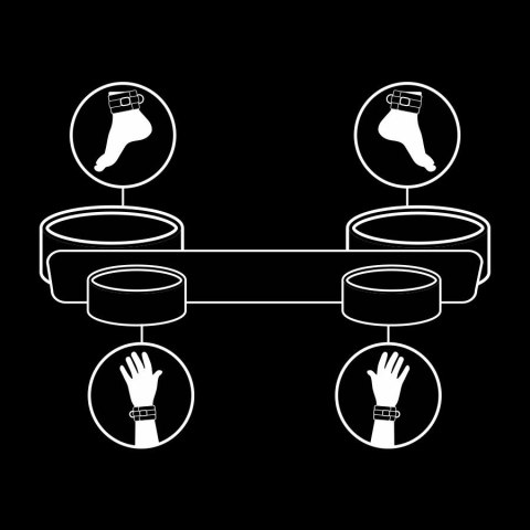 Fetish Submissive Rama Bondage z neoprenową podszewką, regulowana FETISH SUBMISSIVE