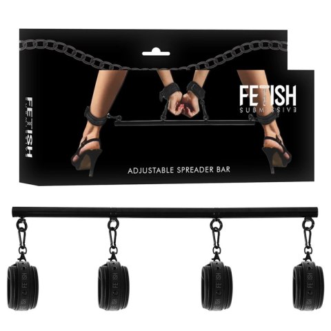 Fetish Submissive Regulowany Separator z 4 Elementami, 62 cm, Czarny FETISH SUBMISSIVE