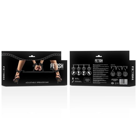 Fetish Submissive Regulowany Separator z 4 Elementami, 62 cm, Czarny FETISH SUBMISSIVE