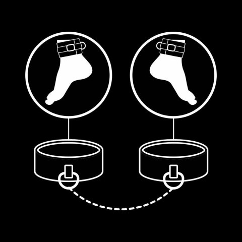 Fetish Submissive Wegańskie Kajdanki na Kostki z Neoprenową Wyściołką FETISH SUBMISSIVE