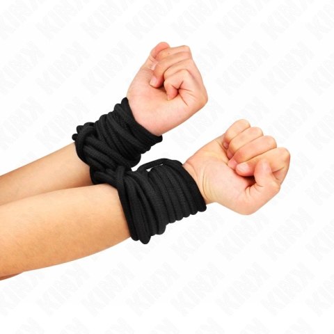 KINK Bawełniana Lina 20m Czarna - Wytrzymały Model do Kreatywnych Wiązań KINK