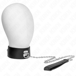 KINK Naszyjnik z paskiem czarny regulowany 33,5-41 cm szerokość 5 cm KINK