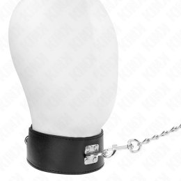 KINK Naszyjnik z paskiem czarny regulowany 33,5-41 cm szerokość 5 cm KINK