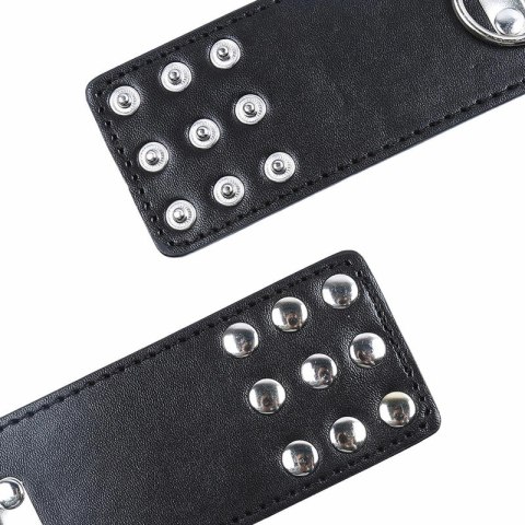 OHMAMA FETISH - Regulowane opaski na nadgarstki z metalowymi zatrzaskami OHMAMA