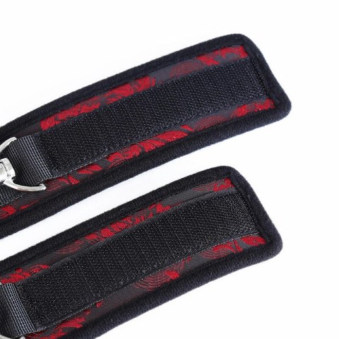 OHMAMA Kajdanki Nadgarstkowe Regulowane Skorzane Czarny Fetish OHMAMA