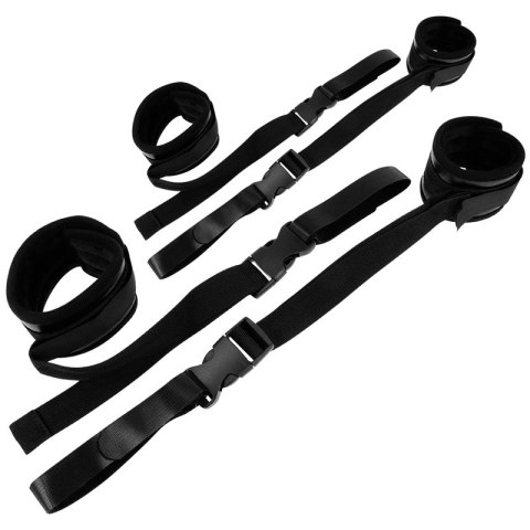 Ohmama Kajdanki Nylonowe na Rzepy Regulowane 55 cm Czarne OHMAMA