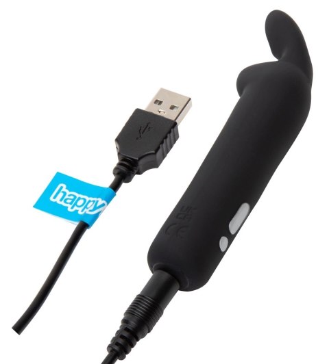 Happy Rabbit Bullet Vibe Czarny - Kompaktowy Wibrator z 12 Trybami Happy Rabbit