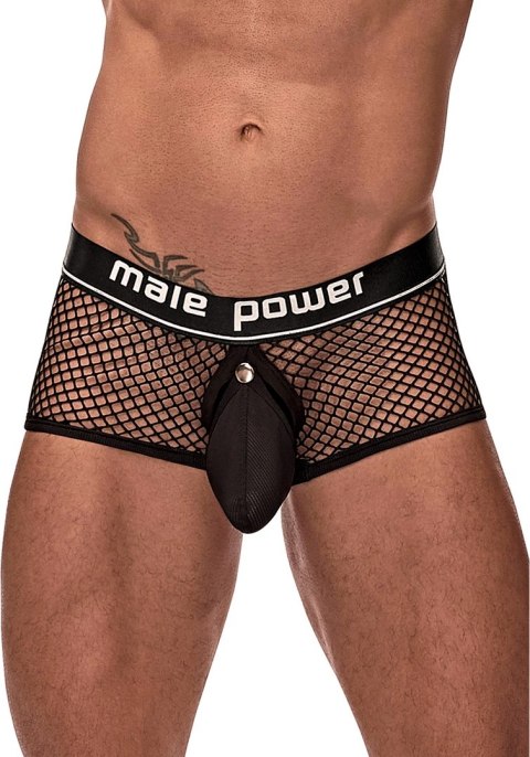 Male Power Mini szorty siateczkowe z odpinaną saszetką M czarne Male Power