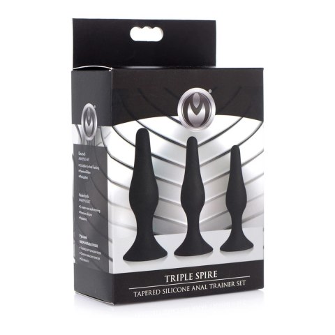 XR Brands Stożkowy silikonowy zestaw do treningu - 3 rozmiary, przyssawka XR Brands