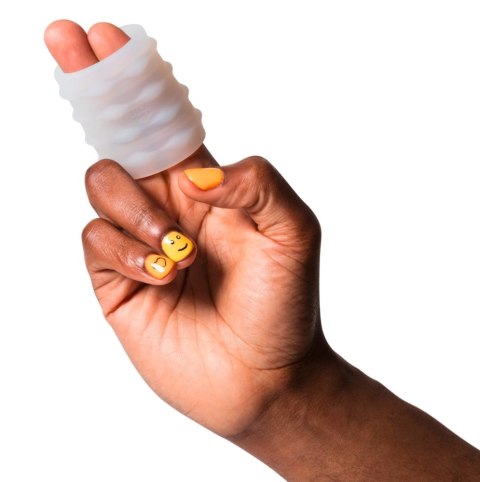 ROMP Mosh Przezroczysty Rękaw Intymny 2 Struktury TPE 6,4 cm ROMP