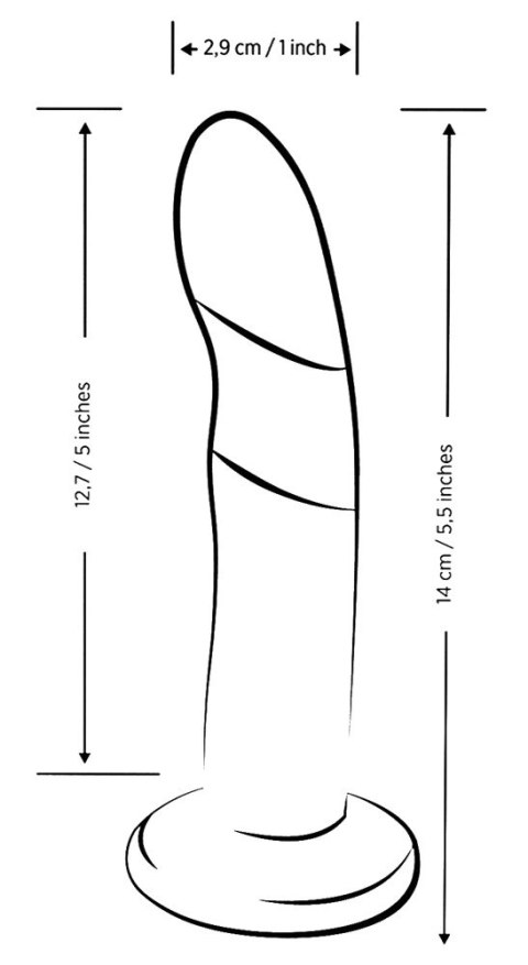 ROMP Piccolo Faliste Dwukolorowe Silikonowe Akcesorium 14 cm Przyssawka ROMP