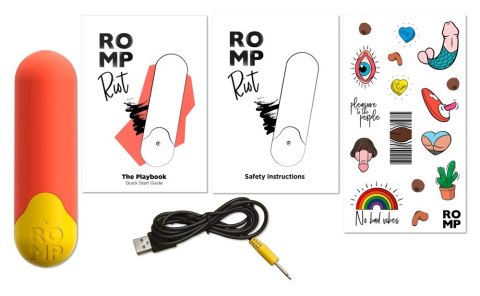 ROMP Riot Mini Wibrator Pocisk 7 cm USB, silikonowy, dyskretny ROMP